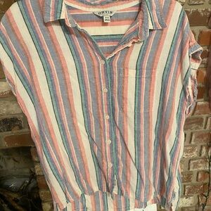 Orvis Women's Multicolor Striped Button-Down Shirt